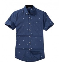 SKPR001 custom printed shirt style custom made leisure printed shirt style printed shirt design short sleeve printed shirt printed shirt shop 45 degree